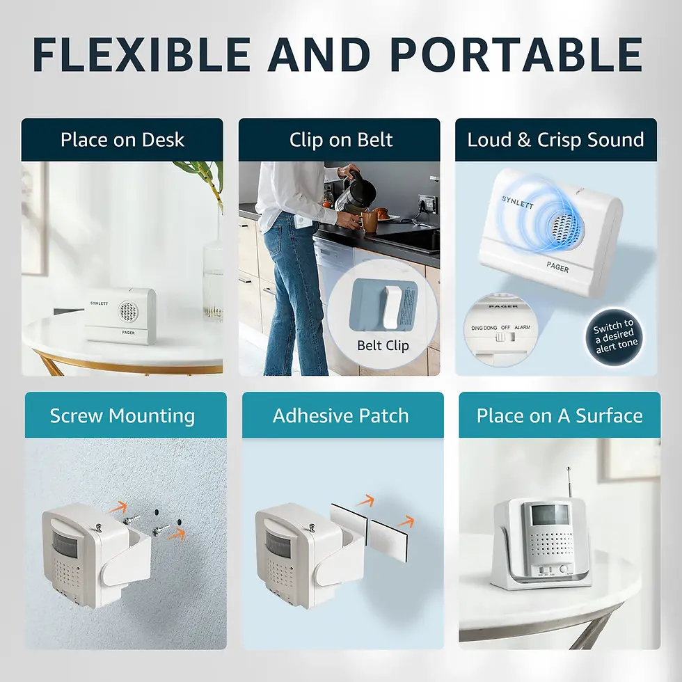 Thumbnail: 2 Motion Sensor Bed Alarms with Caregiver Pager
