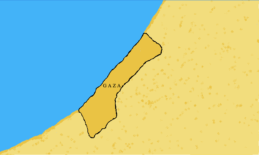 a map of the Gaza Strip
