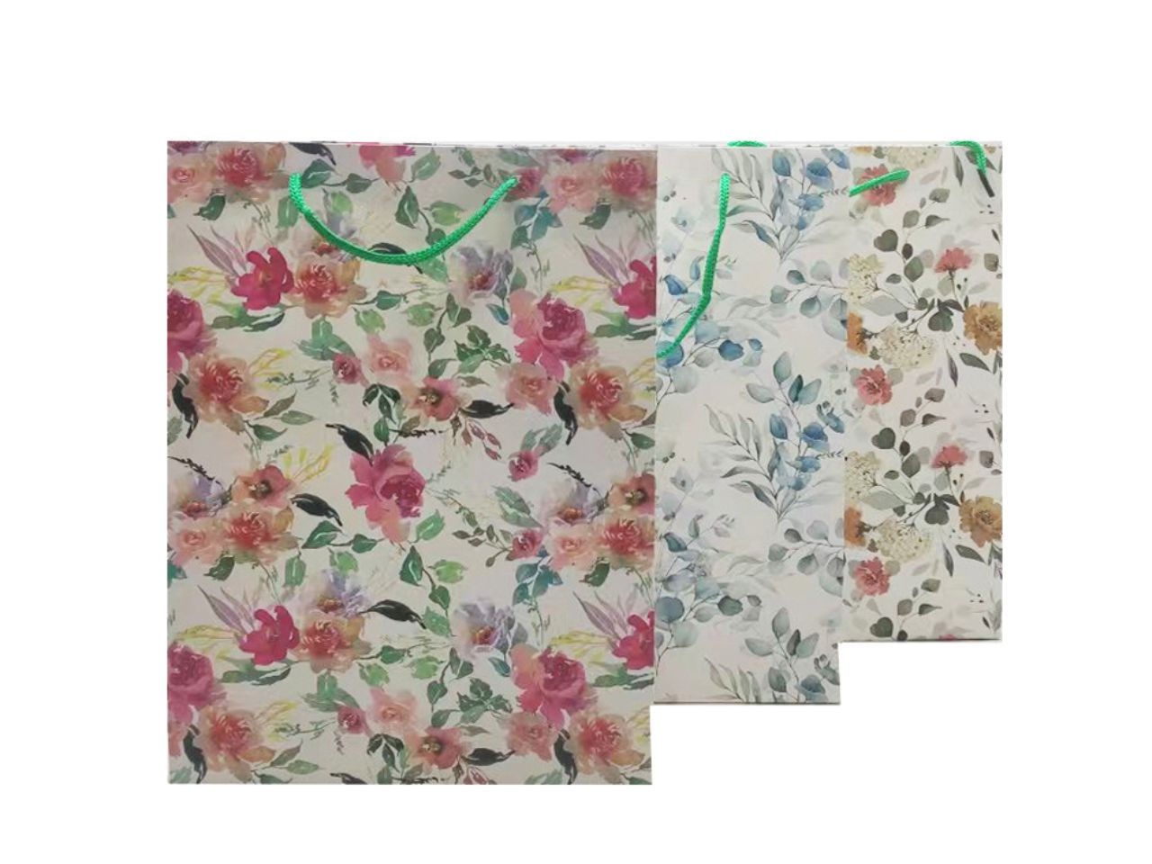 BORSA IN CARTA DISEGNO FIORI