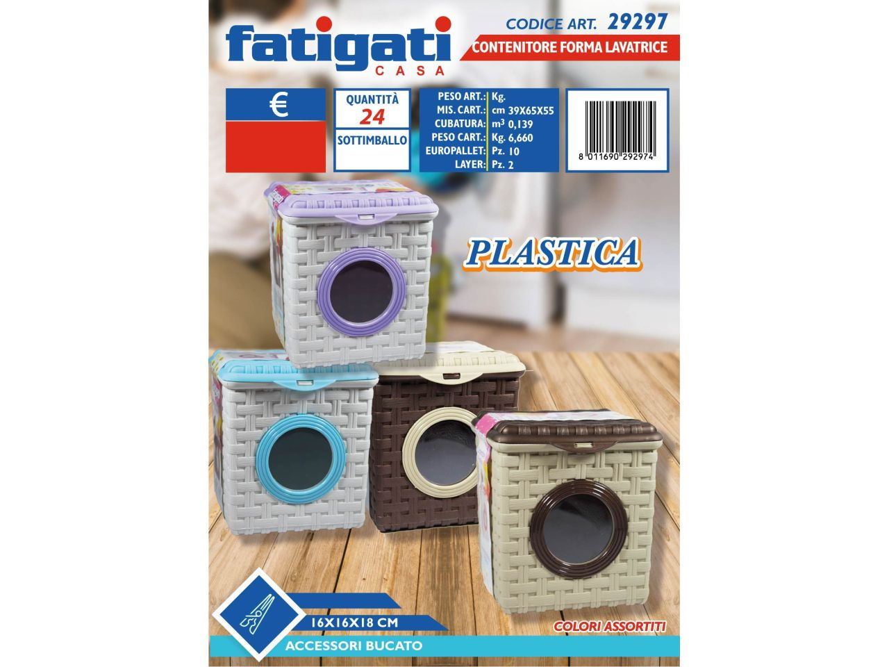 CONTENITORE IN PLASTICA A FORMA DI LAV