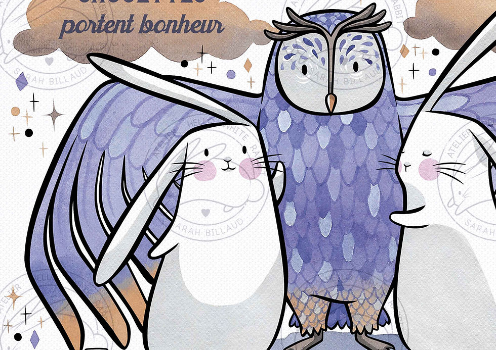 Miniature : Illustration " Chouette " - Formats A6 et A4