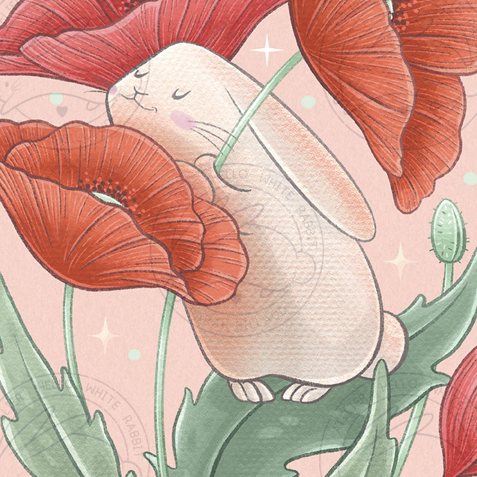 Miniature : Illustration " Coquelicots " - Été - Formats A6, A4 et A3