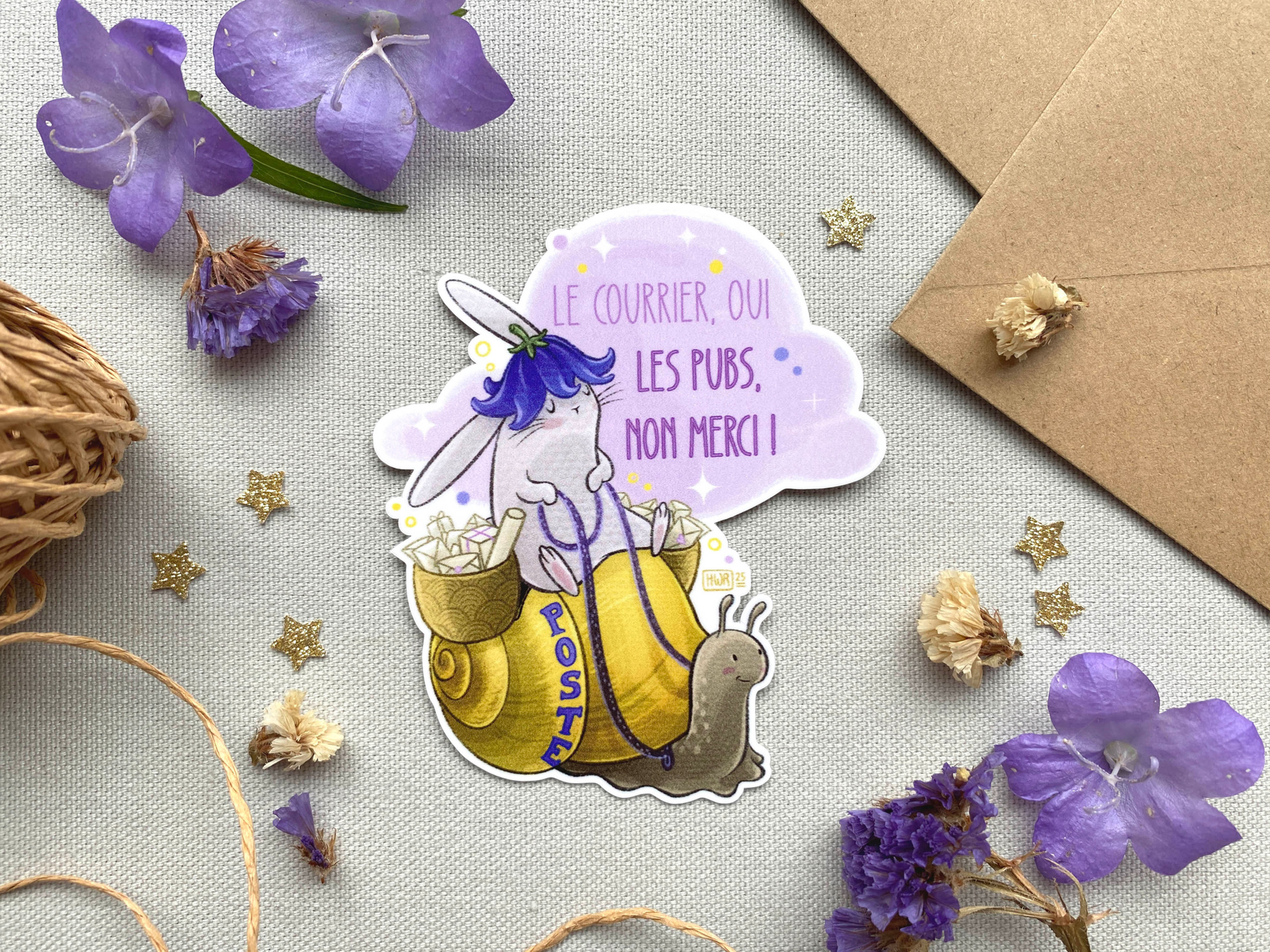 Sticker pour boîte aux lettres " Stop pub "