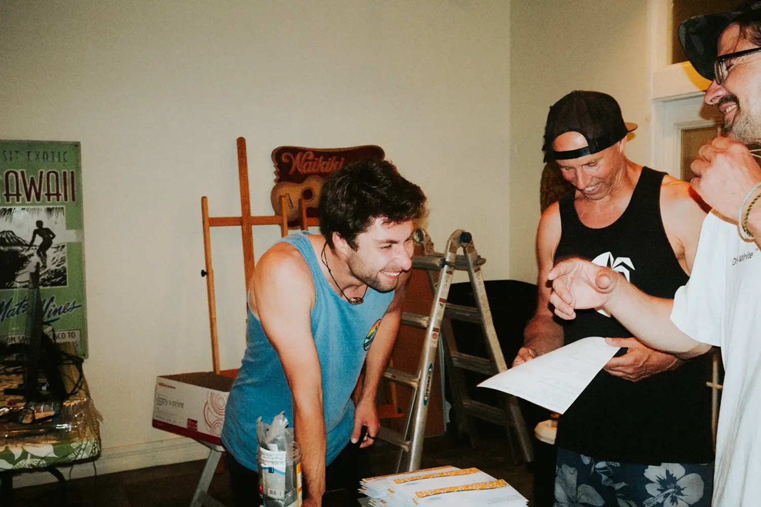 Sämtliches Material wird gecheckt.