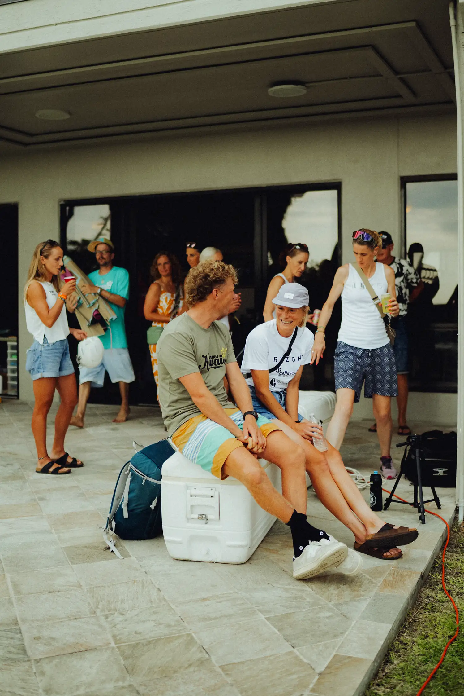 Athleten im Austausch