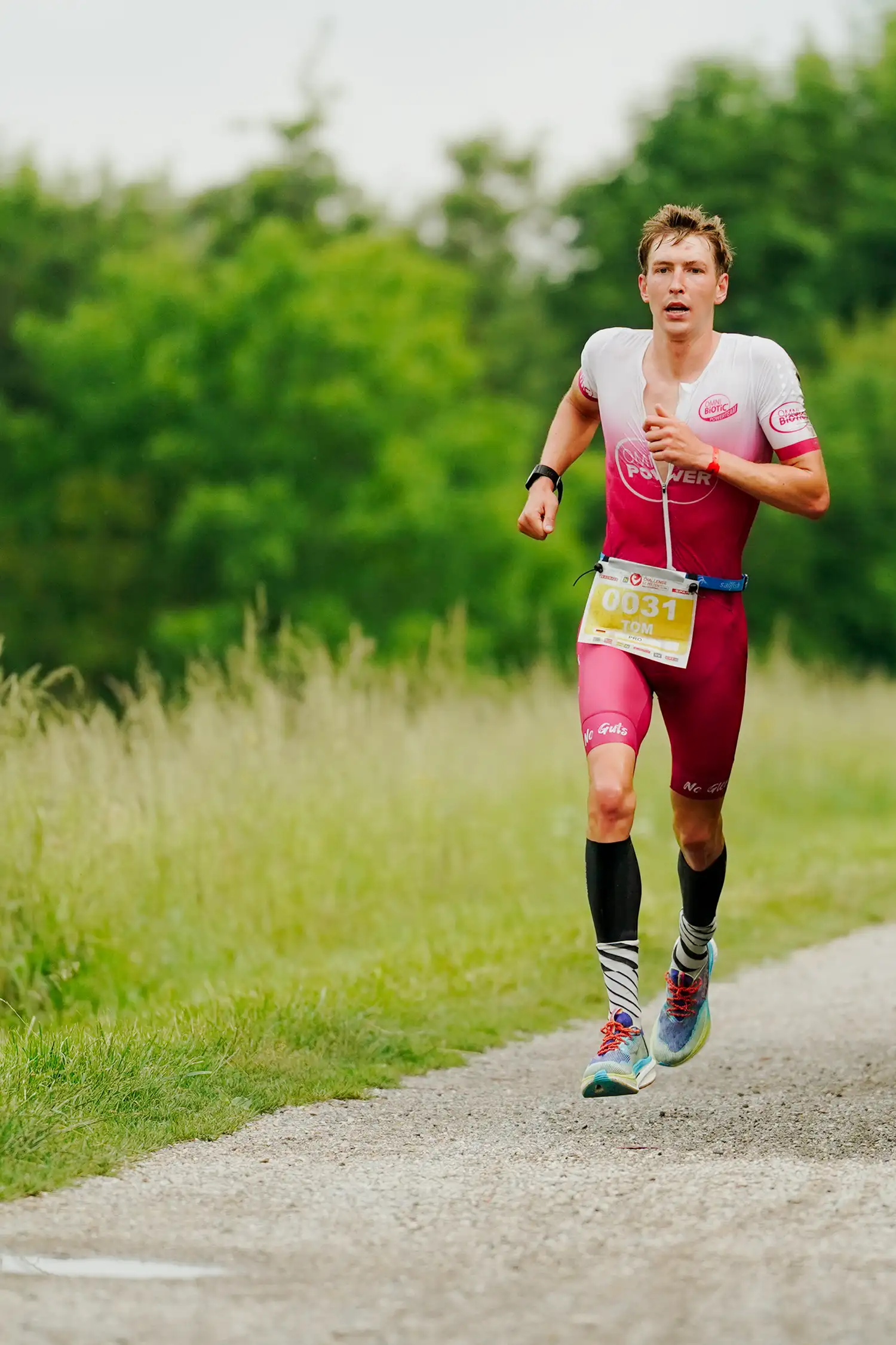 Tom Hug auf der Laufstrecke bei der Challenge St. Pölten 2023