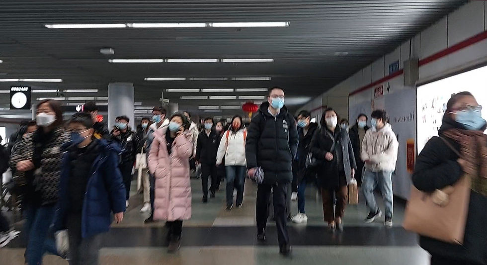 Metro station underground station People's Square, Shanghai