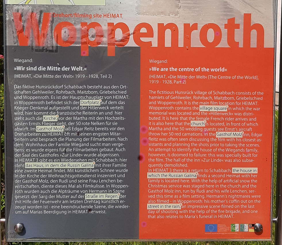 Info-Tafel, Woppenroth, Serie Heimat