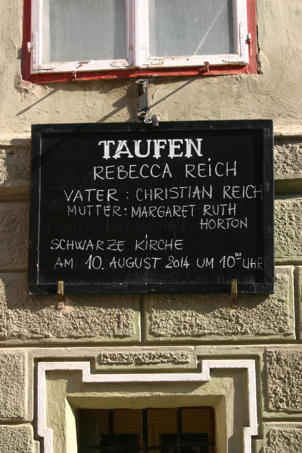 Taufe in der deutschen, evangelischen Gemeinde, KronstadtSchwarze Kirche, Biserica Neagra, Kronstadt, Brasov