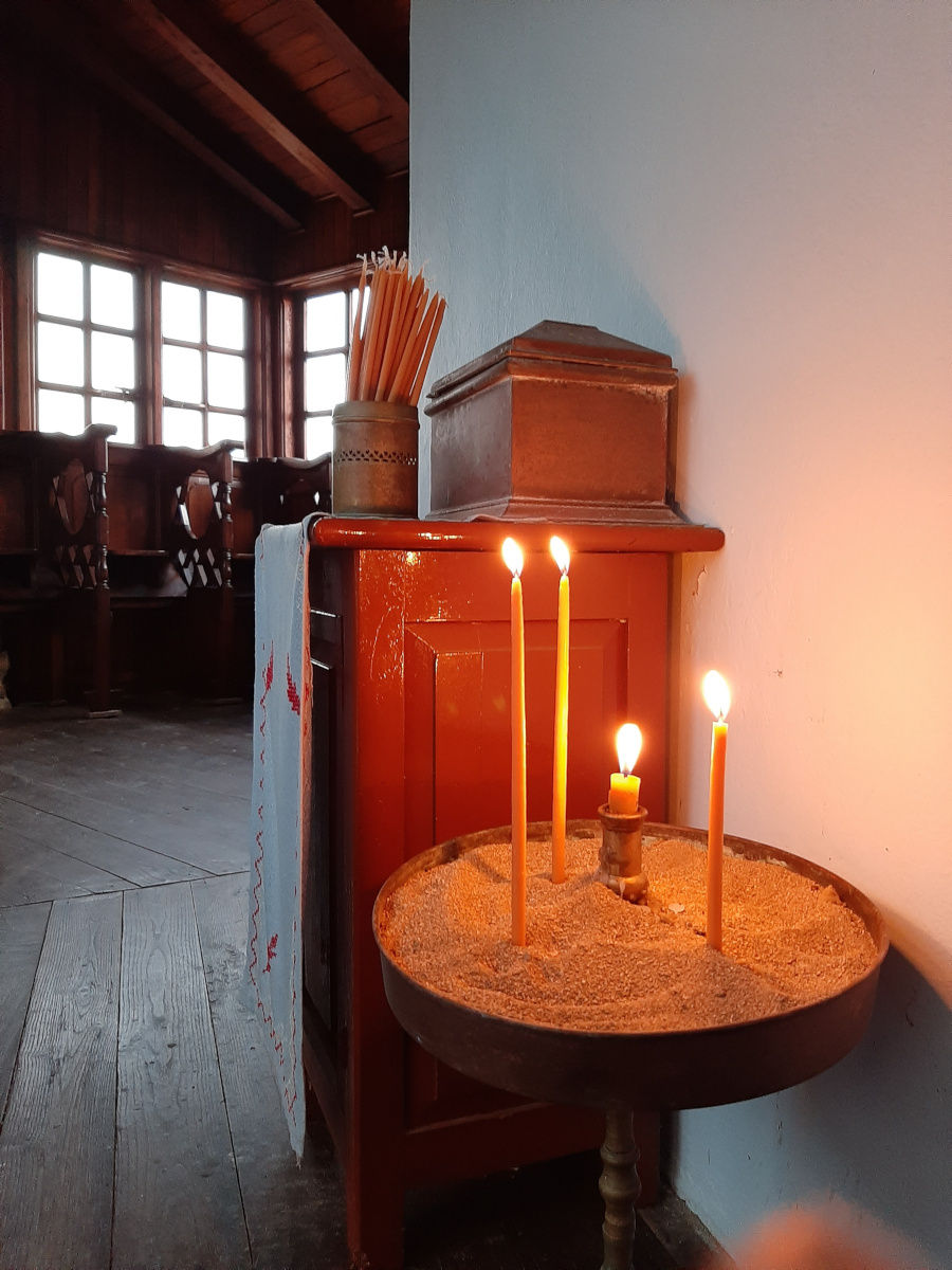 Gottesdienst in der Skite Mylopotamos