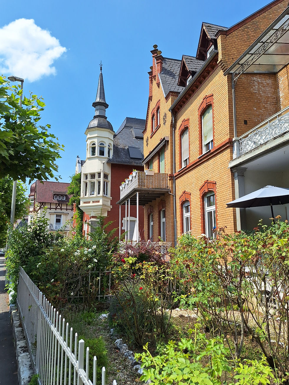 Bad Ems, Lahn, historistische wilhelminische Wohnhäuser, Gebäude
