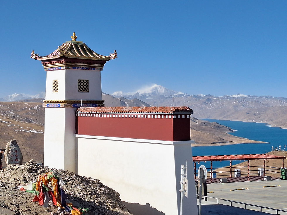Gampala Pass, Tibet, China Yamdrok See, heiliger Berg holy Mountain Nyenchen Khangsar
