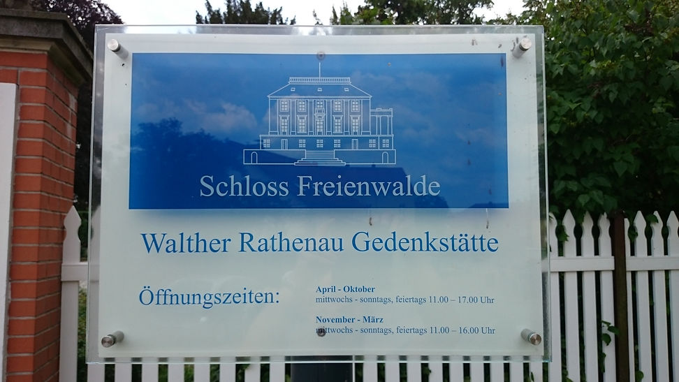 Schloss Residence Freienwalde, Walther Rathenau