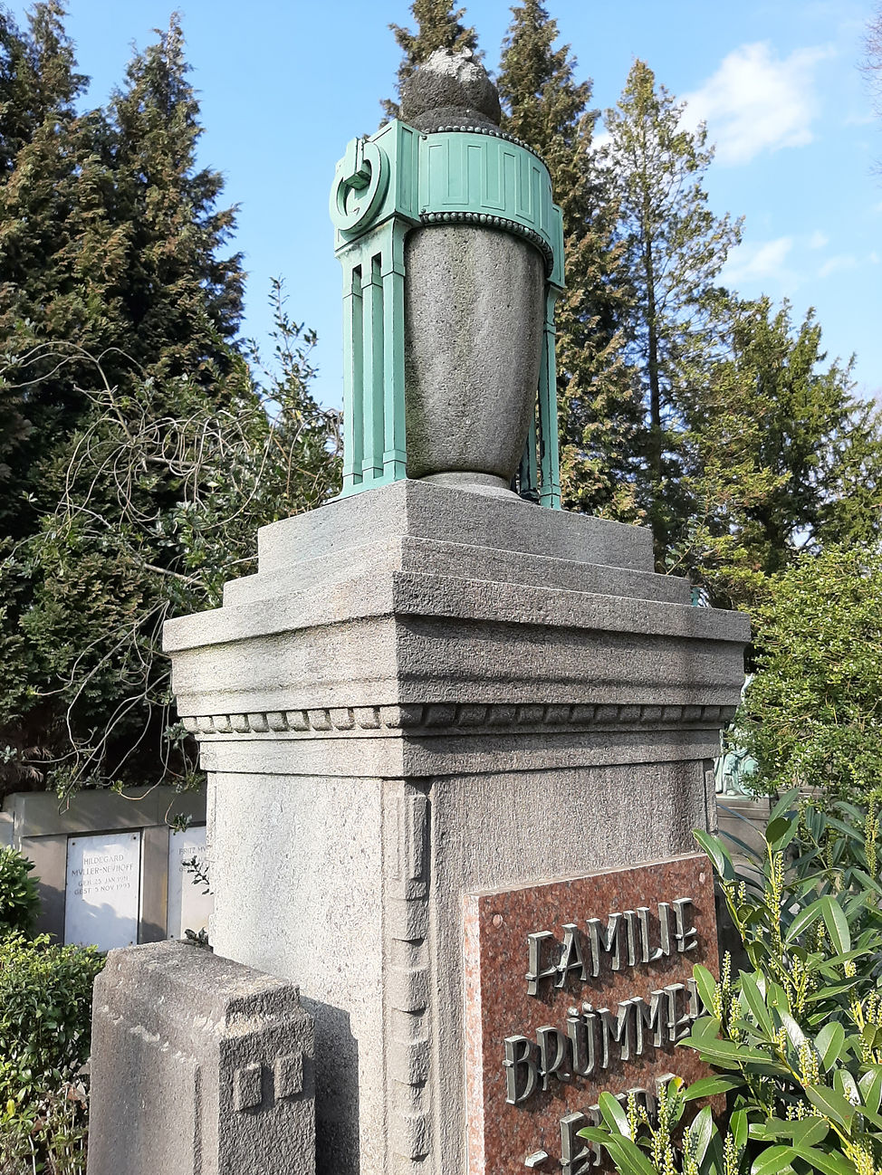 Unterbarmer Friedhof Old Tombstone, Altes Grabmal Wuppertal, Nordrhein Westfalen Northrhine Westphalia