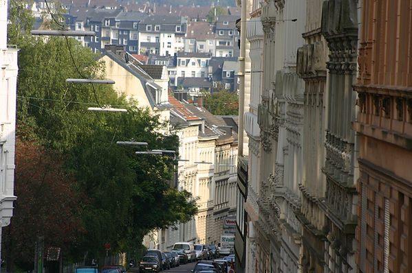 Wuppertal, Nordstadt, Gründerzeitarchitektur, Blick in die Wiesenstraße