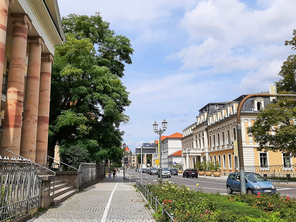 Meiningen, Thuringia, Thüringen, Bernhardstr., Neoclasscistic, Baroque Oldtown, Kleines Palais, Großes Palais