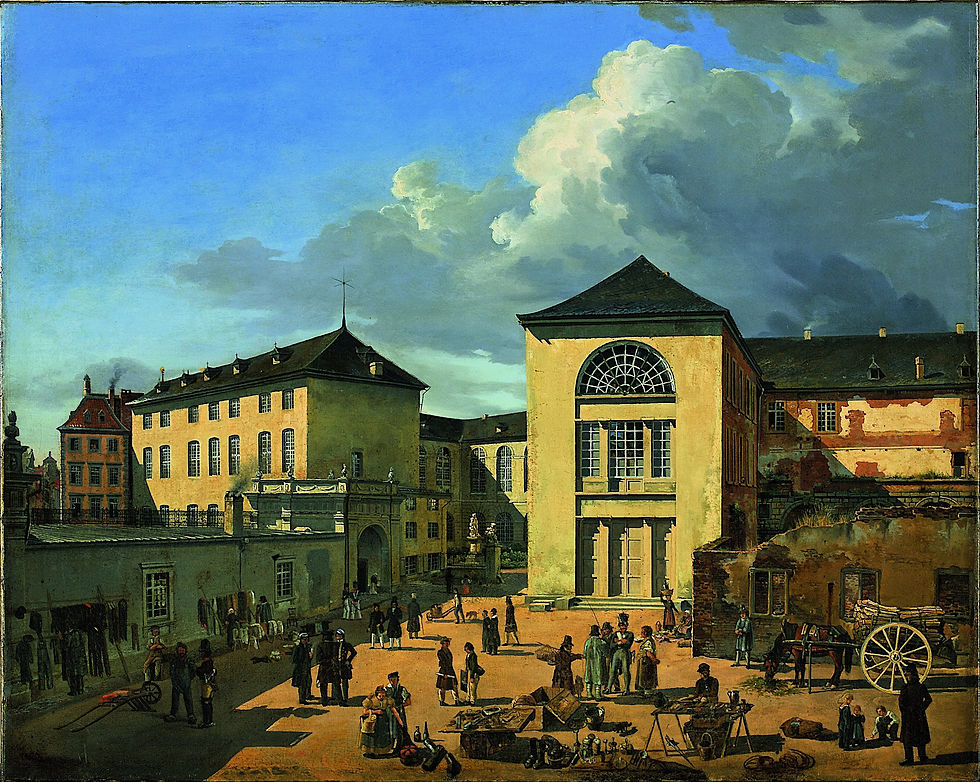 Andreas Achenbach - Der Hof der Akademie, The Academy Courtyard