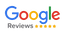 google reviews text picture with stars, the colours used are blue, red, yellow and green