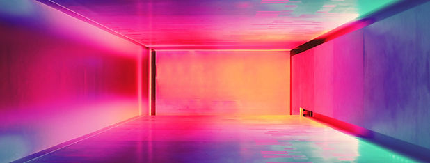 Vibrant Neon Hallway