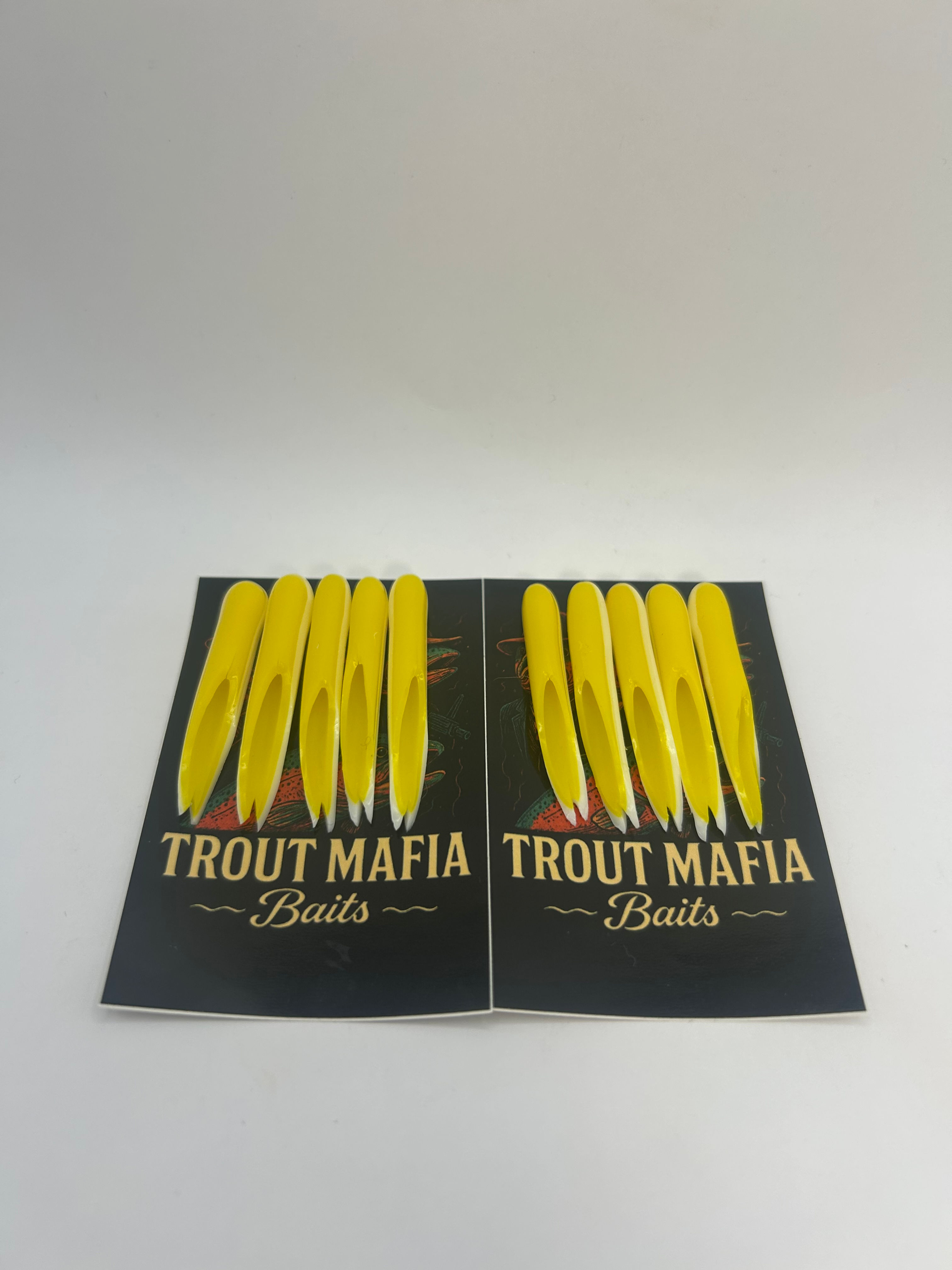 Yellow/White Mini Jigs 5 pc