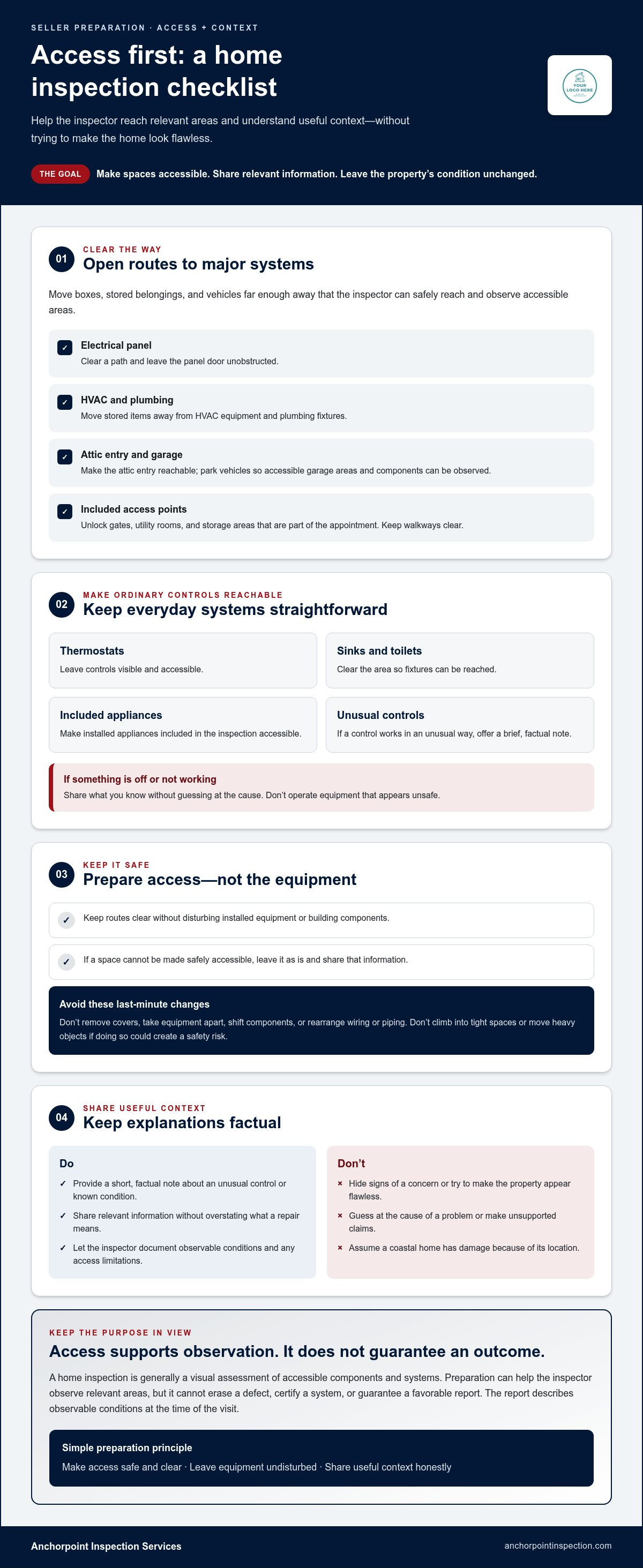 How to prepare for a home inspection seller