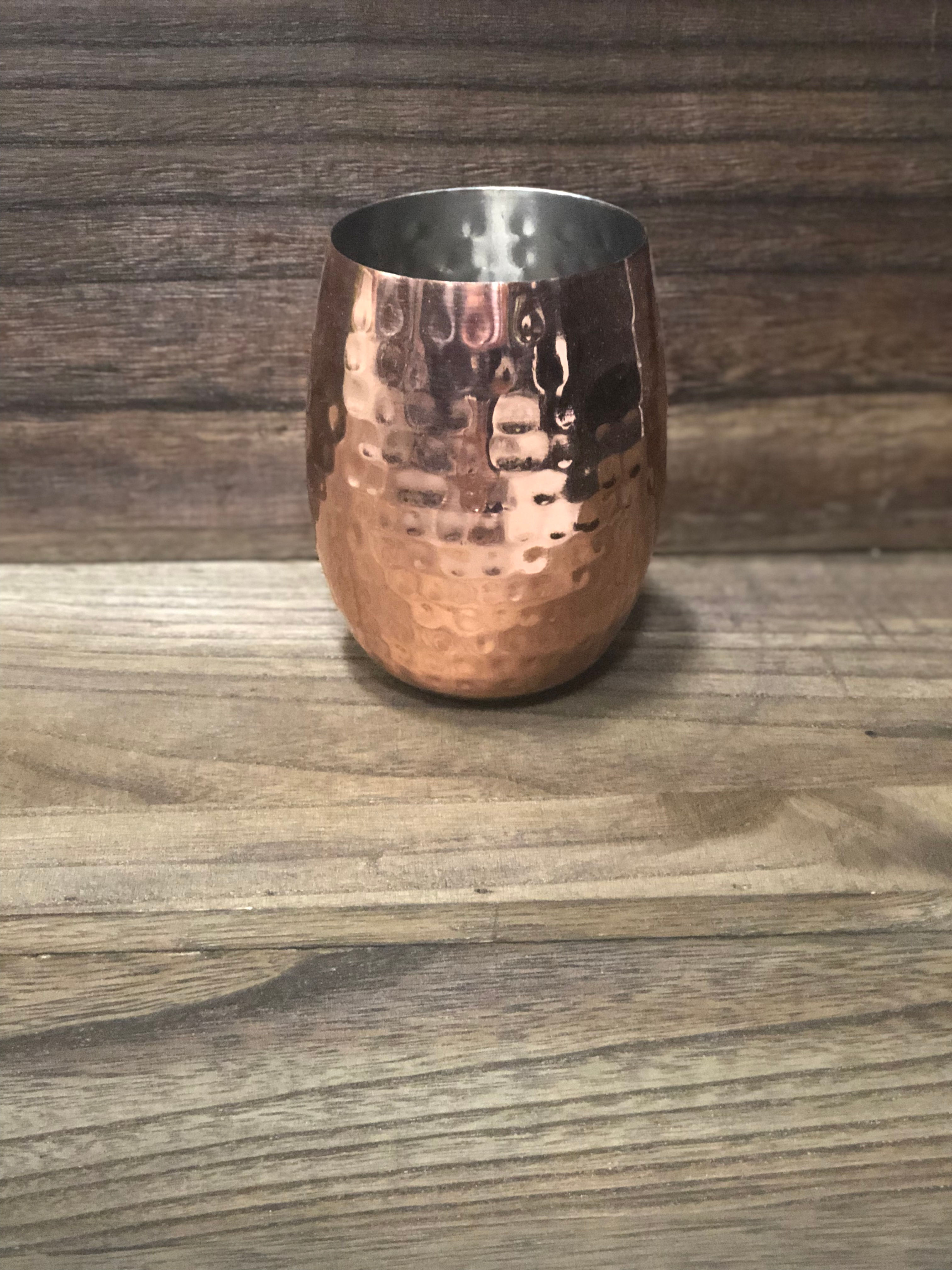 Copper Hammered Votive Cup