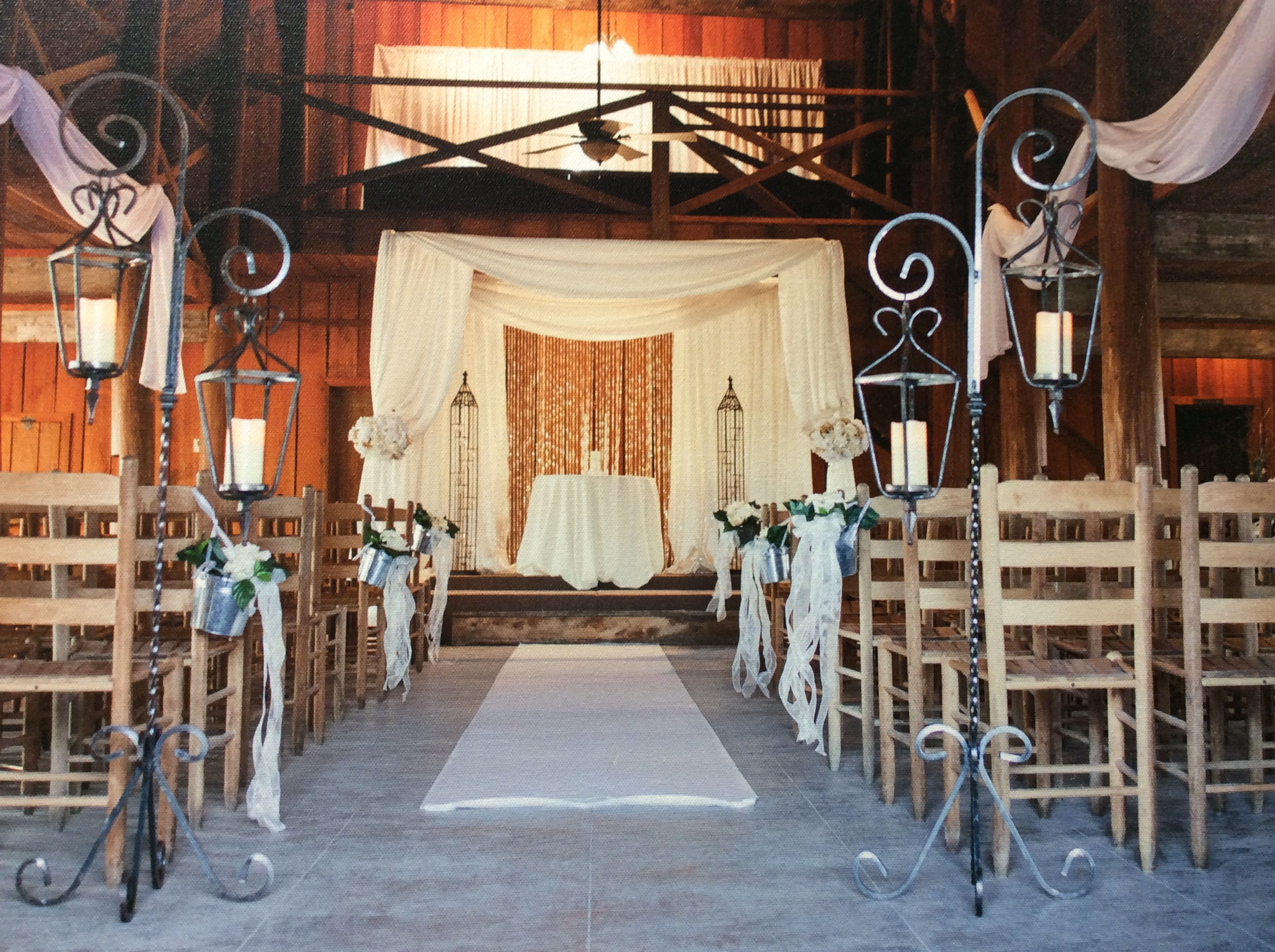 Iron Shephard Hooks w/ Lanterns