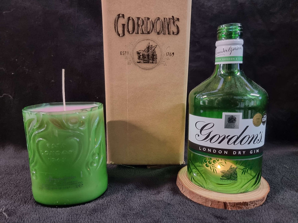 Thumbnail: Green Bottle candle and Tea Light set