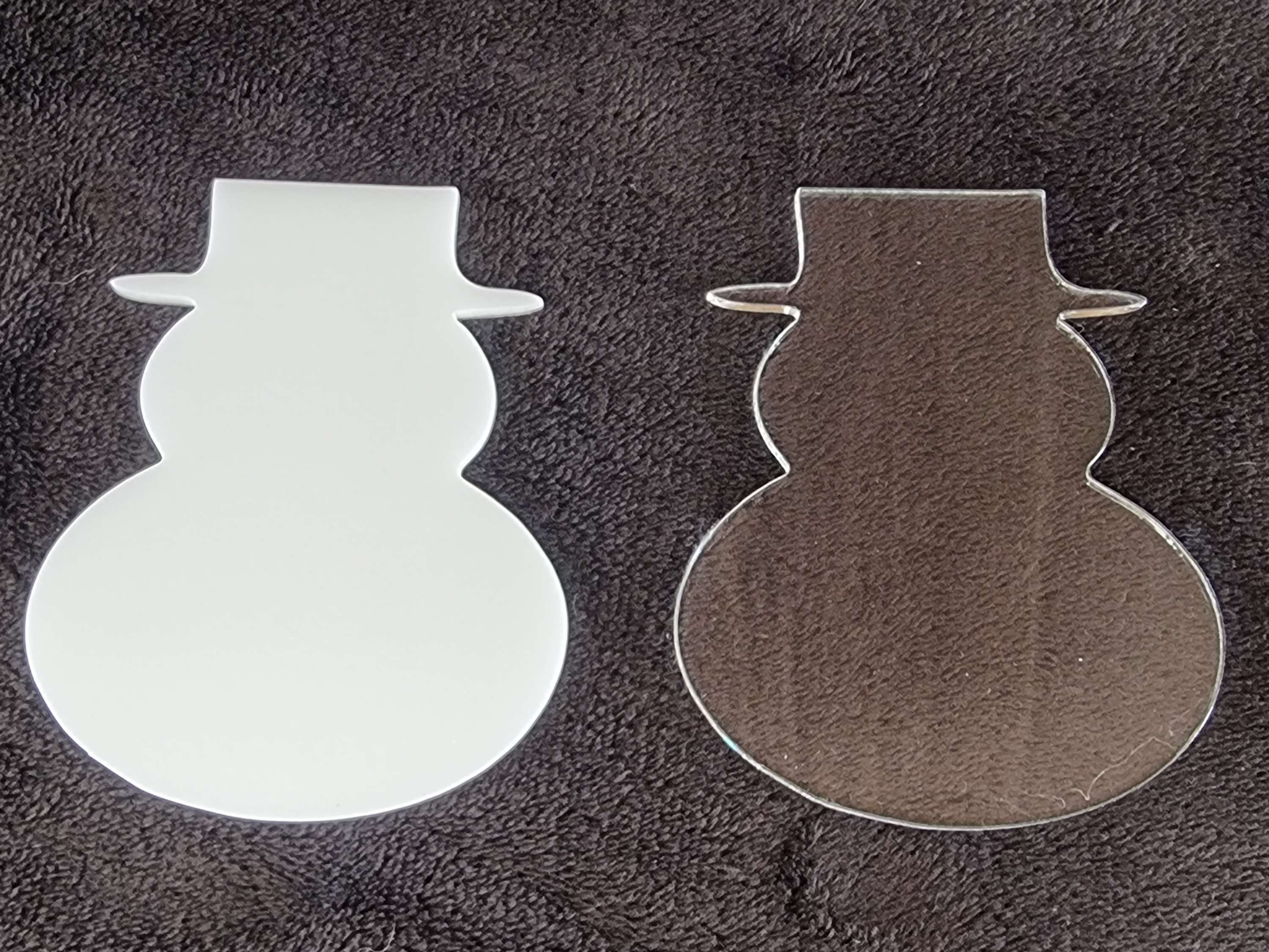 Snowman shape Sublimation crafting blank Acrylic clear or white