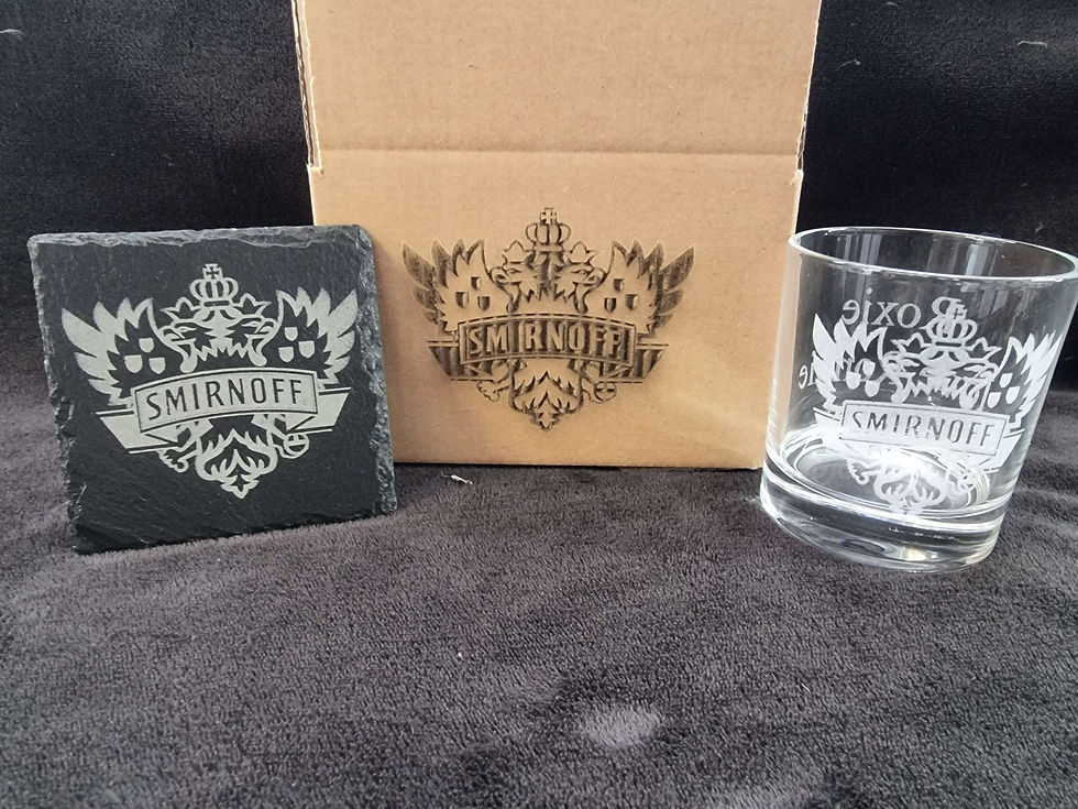 Thumbnail: Design Your Own Personalised Engraved Tumbler and Slate Coaster