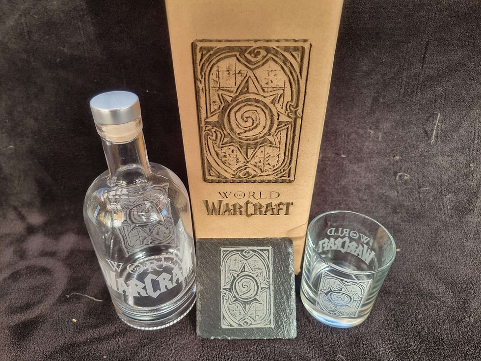 Thumbnail: Warcraft Hearthstone decanter box sets can be personalised