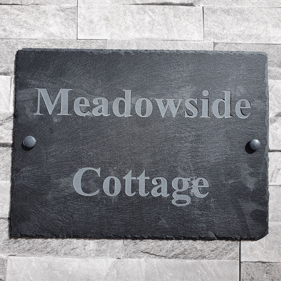 Thumbnail: Slate House Sign 40cm x 20cm Plaque Deep Engraved Large Personalised