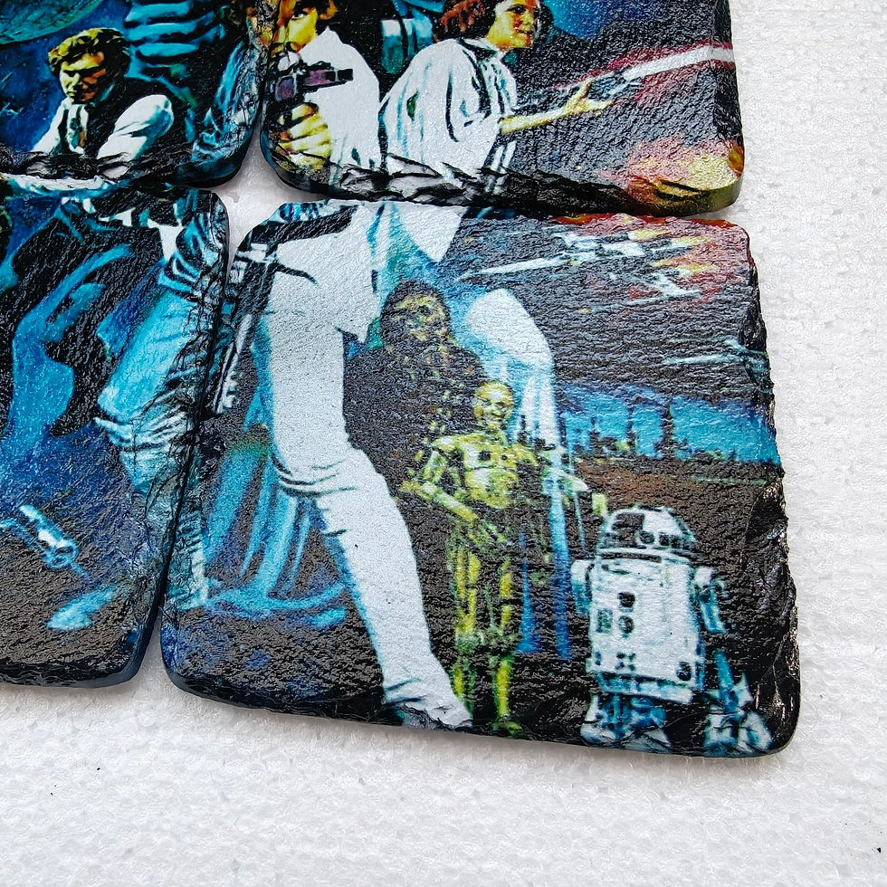 Thumbnail: Personalized Natural Slate Photo Coasters