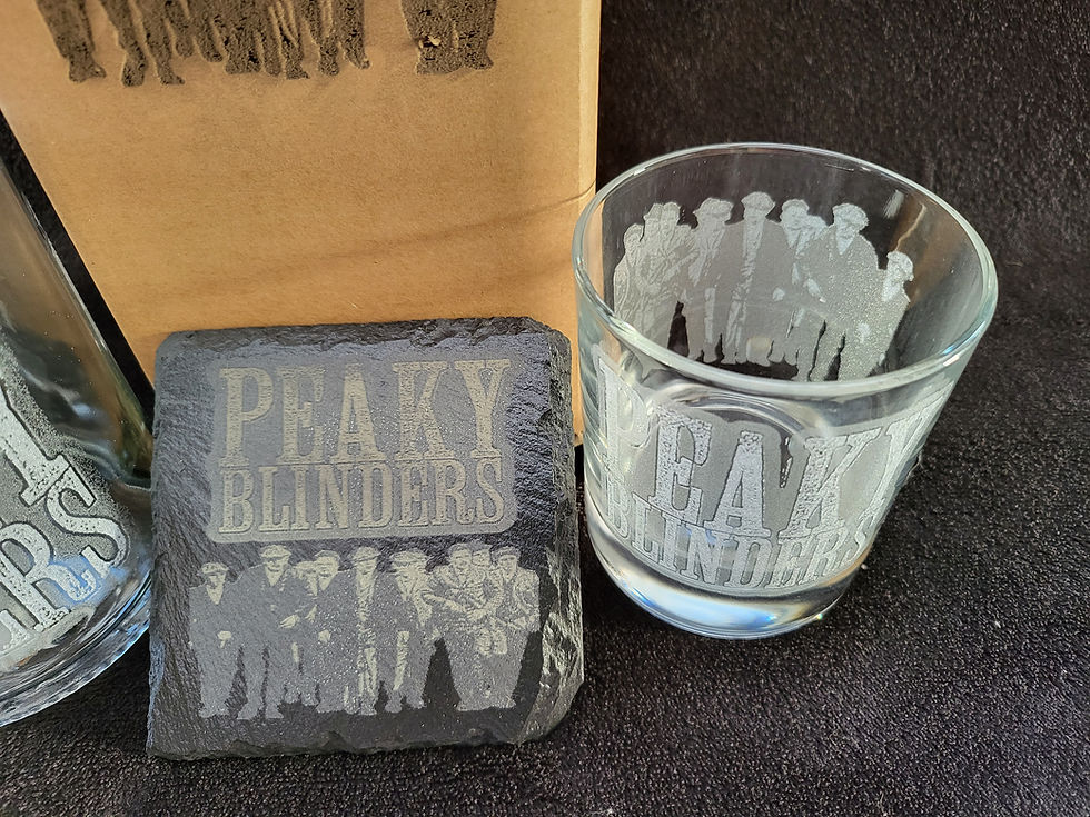 Thumbnail: Peaky Blinders decanter box set can be personalised