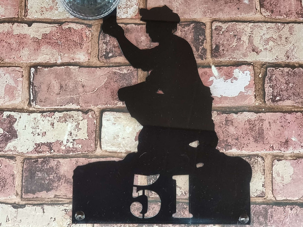 Thumbnail: Miner and light house sign Solar Light Wall Plaque
