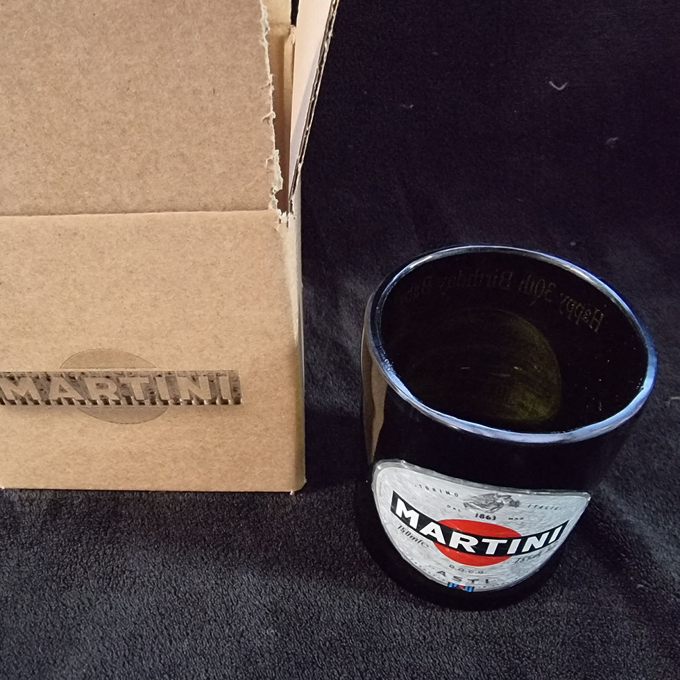 Thumbnail: Martini Box Set Upcycled handmade can personalised