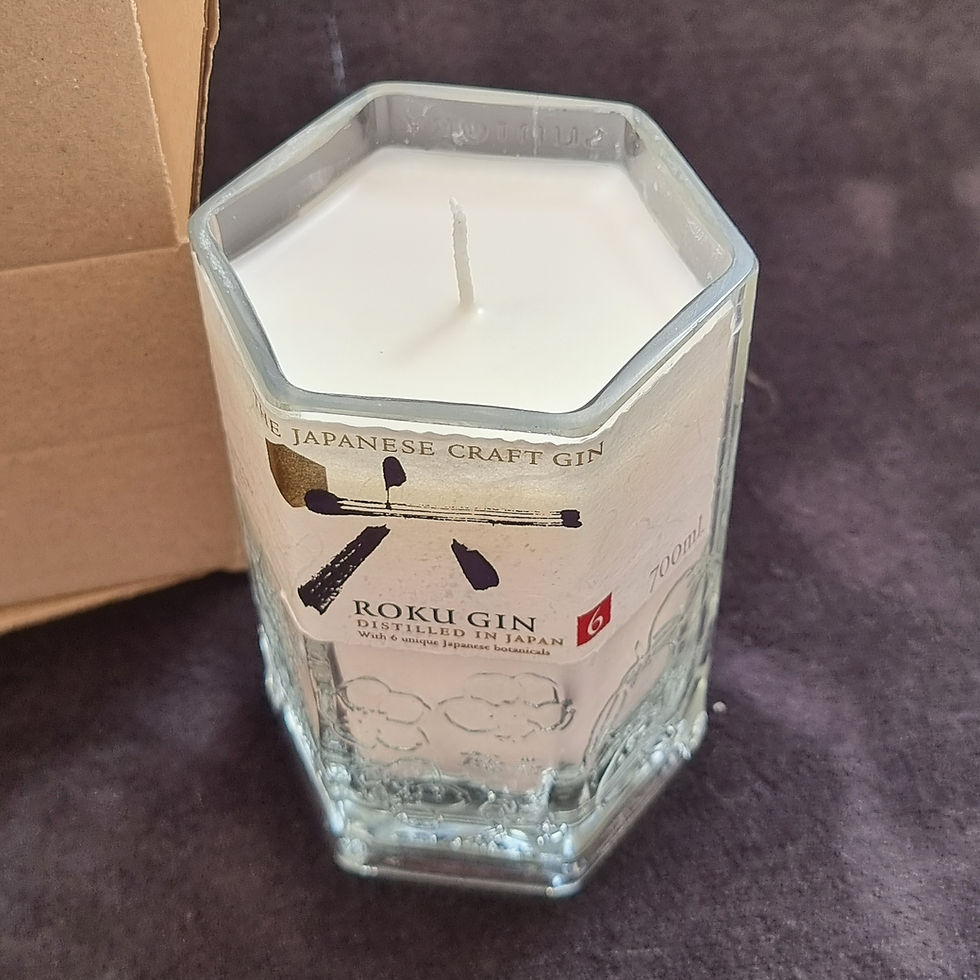 Thumbnail: Candle roku gin cherry scented gift box set personalised