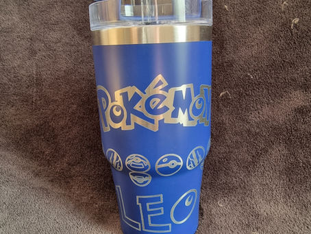 Thermal steel cup inspired by Pokemon