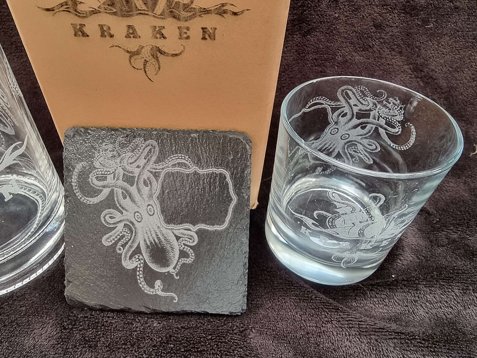 Thumbnail: Kraken decanter your name logo text box sets can be personalised