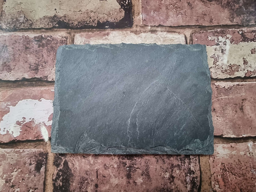 Thumbnail: Slate House Sign 17cm x 12cm floating hidden fixings Laser Engraved