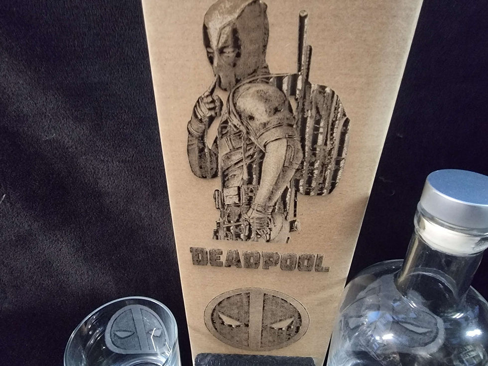Thumbnail: Deadpool decanter box sets can be personalised