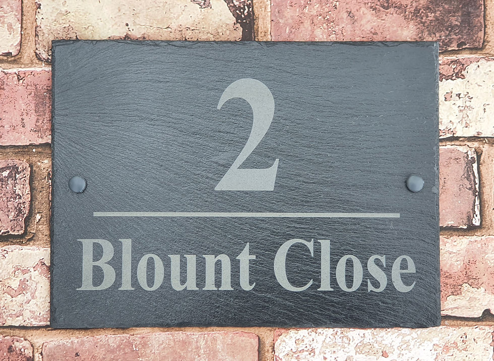 Thumbnail: Slate House Sign 30cm x 20cm Plaque Personalised Laser Engraved