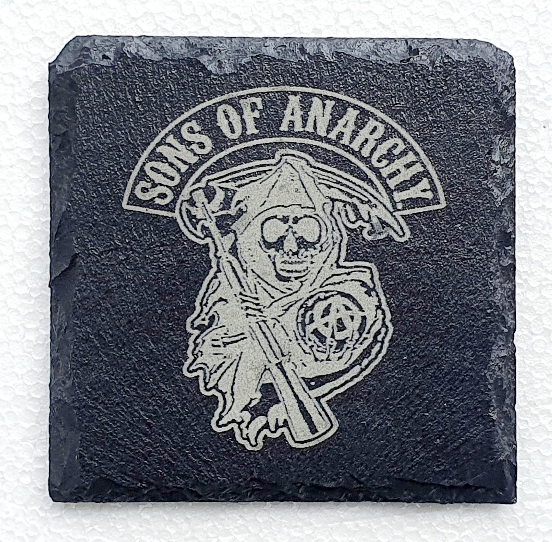 Sons of Anarchy Reaper Slate Coasters 10cm x 10cm