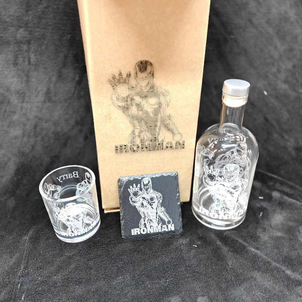 Thumbnail: Iron Man decanter box set can be  personalised