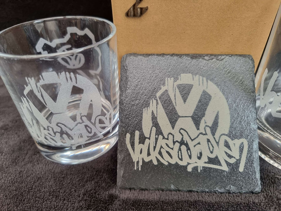 Thumbnail: VW Nurburgring decanter box set can be personalised names and messages