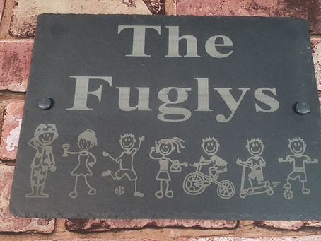 Lasered house signs