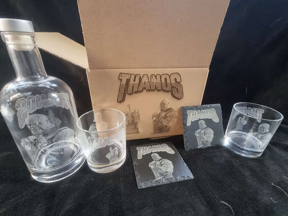 Thumbnail: Thanos decanter box sets can be personalised