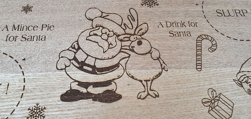 Thumbnail: Christmas Eve board Personalised Tray Santa Rudolph Elf Treat Plate Kids
