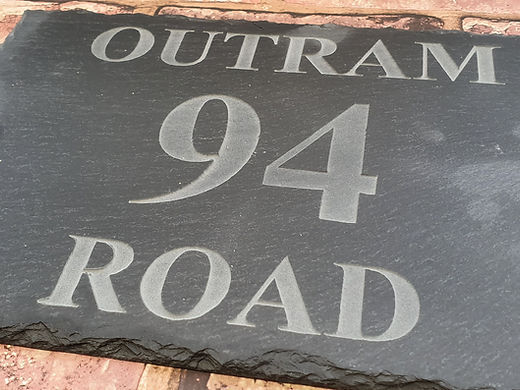 Thumbnail: Slate House Sign 40cm x 40cm Large Plaque Deep Engraved Personalised