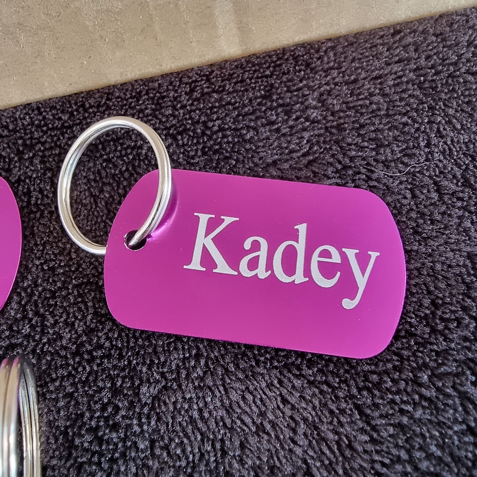 Thumbnail: Dog Tag Pet Tags Cat ID Collar Tags Aluminium Personalised Engraved